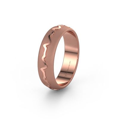 Wedding ring Heartbeat 1 585 rose gold ±0.20x0.07 in