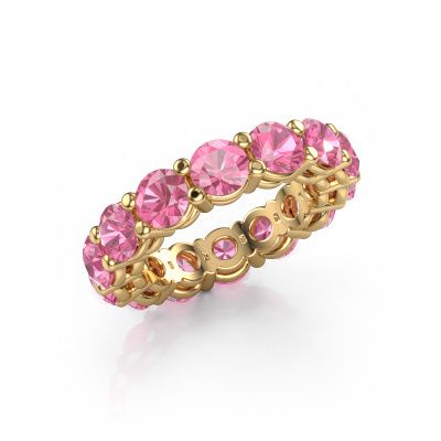 Stackable ring Michelle full 4.7 585 gold pink sapphire 4.7 mm