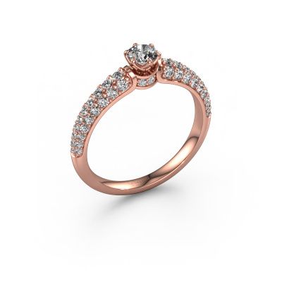 Verlovingsring Meryl 585 rosé goud diamant 0.25 crt