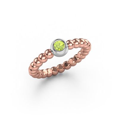 Vorsteckring Dini 585 Roségold Peridot 3 mm