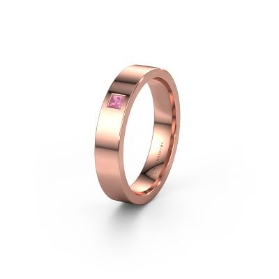 Trauring WH0101L14APSQ 585 Roségold Pink Saphir ±4x1.7 mm