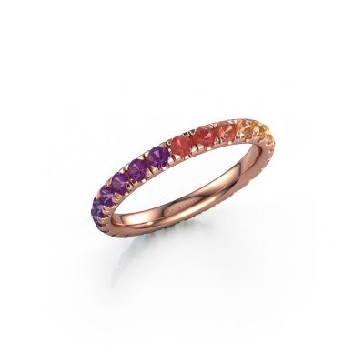 Ring Jackie 2.3 585 rose gold Rainbow sapphire 1 2.3 mm