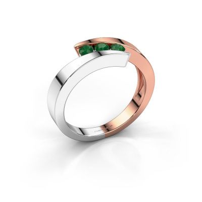 Ring Gracia 585 rose gold emerald 2.7 mm