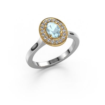 Ring Madelon 1 585 white gold aquamarine 7x5 mm