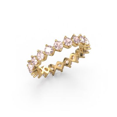 Stackable ring Janie 3.0mm 585 gold morganite champagne 3 mm