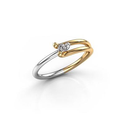 Ring Roosmarijn 585 goud diamant 0.08 crt