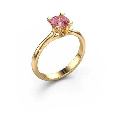 Engagement ring Isa 1 585 gold pink lab grown diamond 5.7 mm