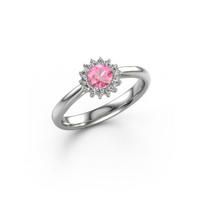 Engagement ring Tilly RND 1 585 white gold pink sapphire 4.2 mm