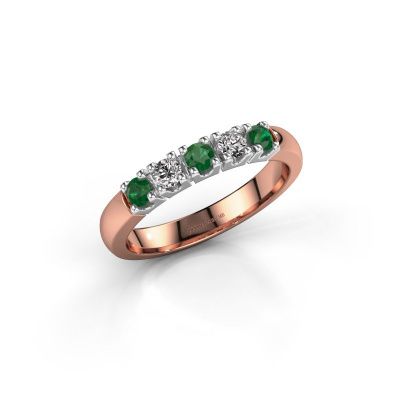 Ring Rianne 5 585 rose gold emerald 2.7 mm