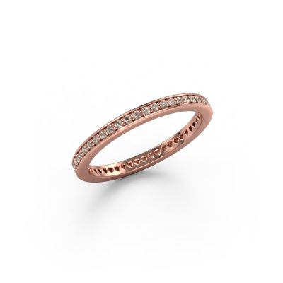 Vorsteckring Elvire 1 585 Roségold Braun Diamant 0.328 crt