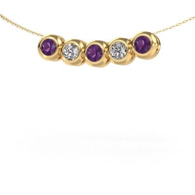 Necklace Kim 5 585 gold amethyst 4 mm