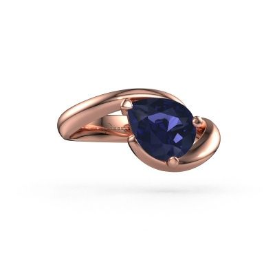 Engagement ring Aida PER 585 rose gold sapphire 9x7 mm