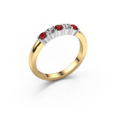 Ring Yasmin 5 585 gold ruby 3 mm