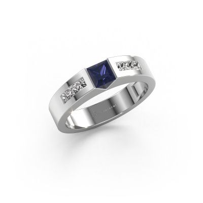 Verlobungsring Arlena 2 585 Weißgold Saphir 4 mm