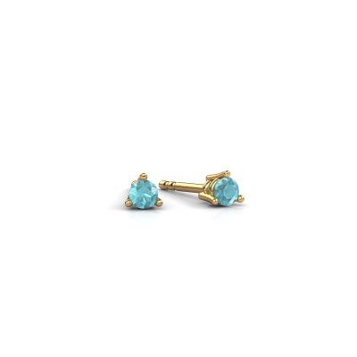 Ohrsteckers Somer 585 Gold Blau Topas 4.7 mm