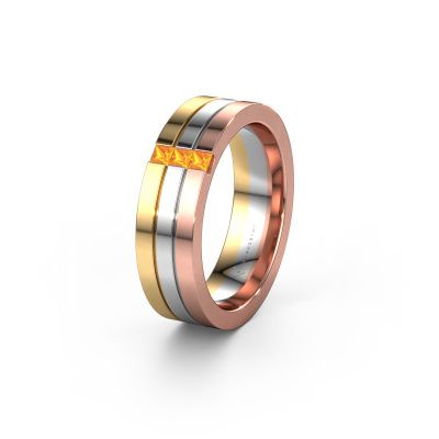 Wedding ring WH0428L16BP 585 rose gold citrin ±0.24x0.08 in