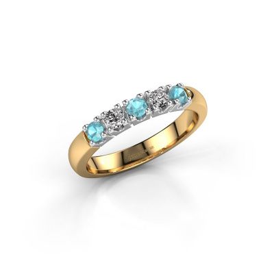 Ring Rianne 5 585 Gold Blau Topas 2.7 mm