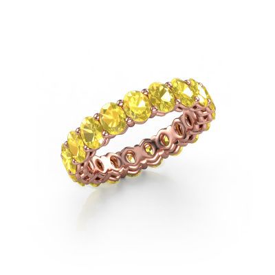Vorsteckring Heddy OVL 3.5x4.5 585 Roségold Gelb Saphir 4.5x3.5 mm
