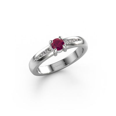 Engagement ring Zohra 950 platinum rhodolite 4 mm