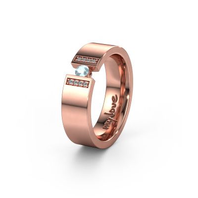 Ehering WH2096L16C 585 Roségold ±6x2.2 mm Aquamarin