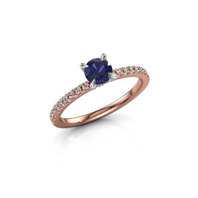 Engagement ring Crystal rnd 2 585 rose gold sapphire 5 mm