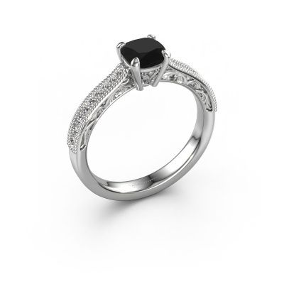 Engagement ring Shonta CUS 585 white gold black diamond 1.284 crt