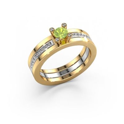 Verlobungsring Alisha 585 Gold Peridot 4 mm
