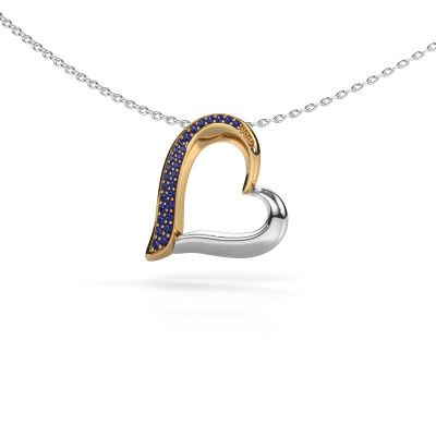 Necklace Heart 1 585 gold sapphire 1.2 mm