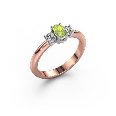 Verlobungsring Karie 585 Roségold Peridot 5x3 mm