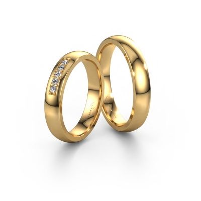 Wedding rings set WH0111LM24BP ±4x2 mm 14 Carat gold