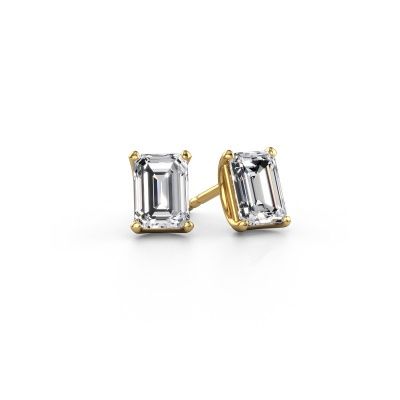 Stud earrings Sam EME 585 gold lab-grown diamond 2.30 crt