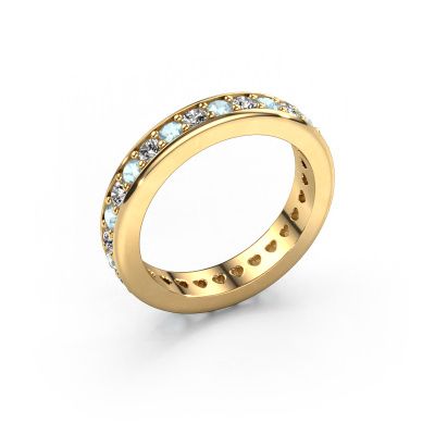 Stackable ring Nienke 585 gold aquamarine 2.2 mm