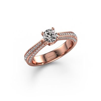 Verlobungsring Ruby rnd 585 Roségold Diamant 0.50 crt