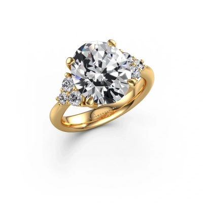 Engagement ring Aleida OVL 1 585 gold lab grown diamond 5.46 crt