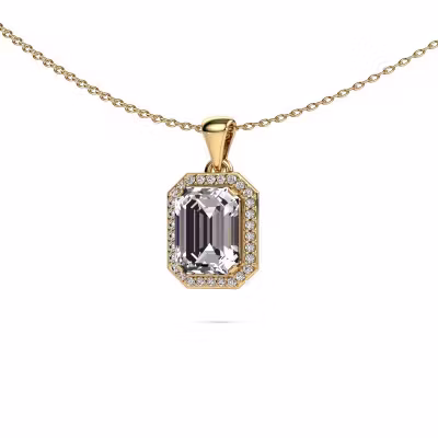 Pendentif Dodie 585 or jaune diamant synthétique 1.88 crt