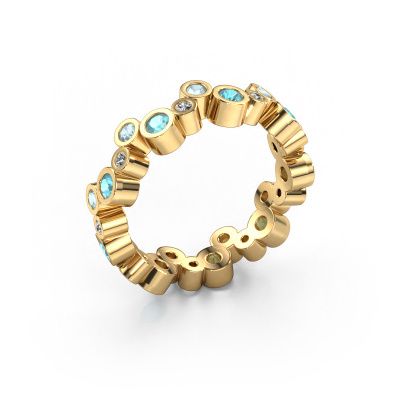 Ring Tessa 585 gold blue topaz 2.5 mm