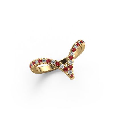 Ring Mirtha 585 gold ruby 1.5 mm