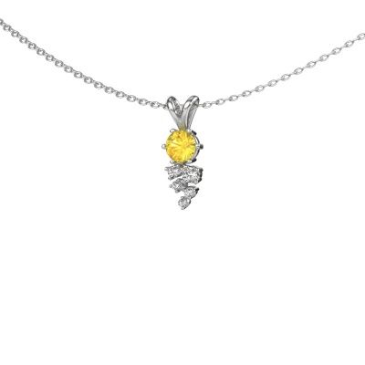 Pendant Royce 585 white gold yellow sapphire 4 mm