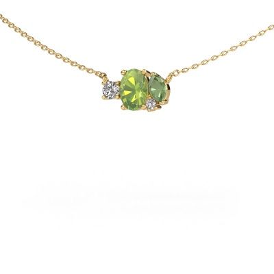 Pendant Frauke OVL 585 gold peridot 7x5 mm