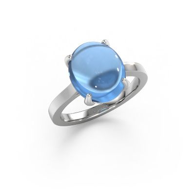 Ring Mallie 1 585 Weißgold Blau Topas 7x5 mm