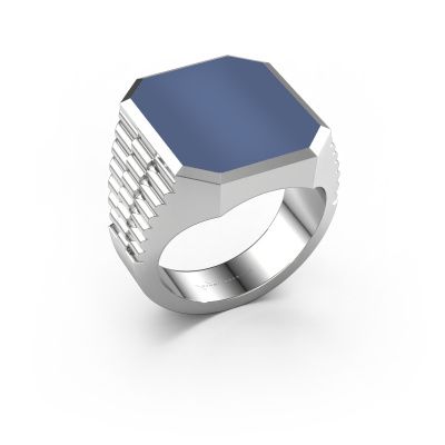 Signet ring Brent 5 950 platinum blue sardonyx 18x15 mm