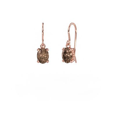 Pendants d'oreilles Laurie OVL 1 585 or rose diamant brun 2.20 crt