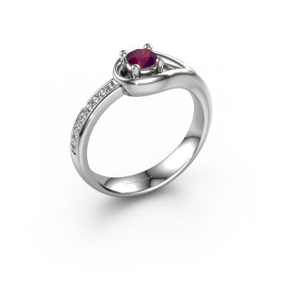 Ring Zara 950 Platin Rhodolit 4 mm