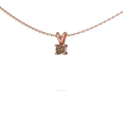 Collier Eline 585 or rose diamant brun 0.50 crt