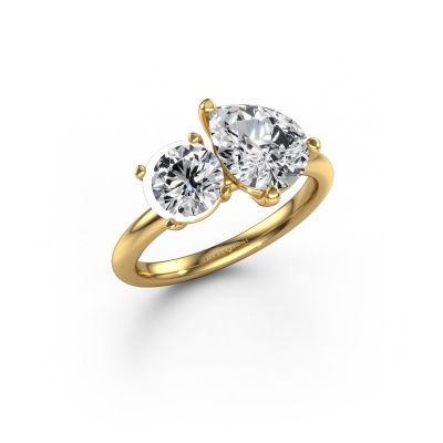 Engagement ring Toi et Moi PER-RND 585 gold diamond 2.50 crt