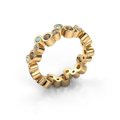 Ring Tessa 585 goud rookkwarts 2.5 mm