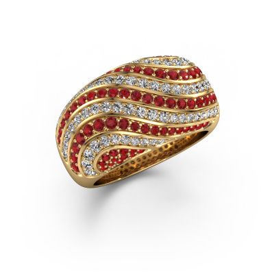 Ring Sonia 585 gold ruby 1 mm