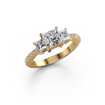 Engagement ring Dorla 585 gold lab grown diamond 1.975 crt