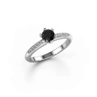 Verlobungsring Tiffy 2 950 Platin Schwarz Diamant 0.48 crt