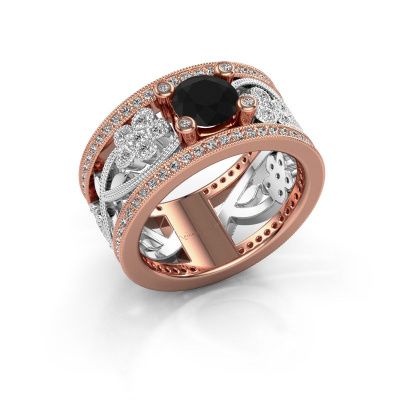 Ring Severine 585 Roségold Schwarz Diamant 1.565 crt